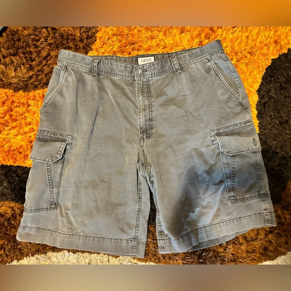 IZOD, Men’s, Gray, Cargo Shorts